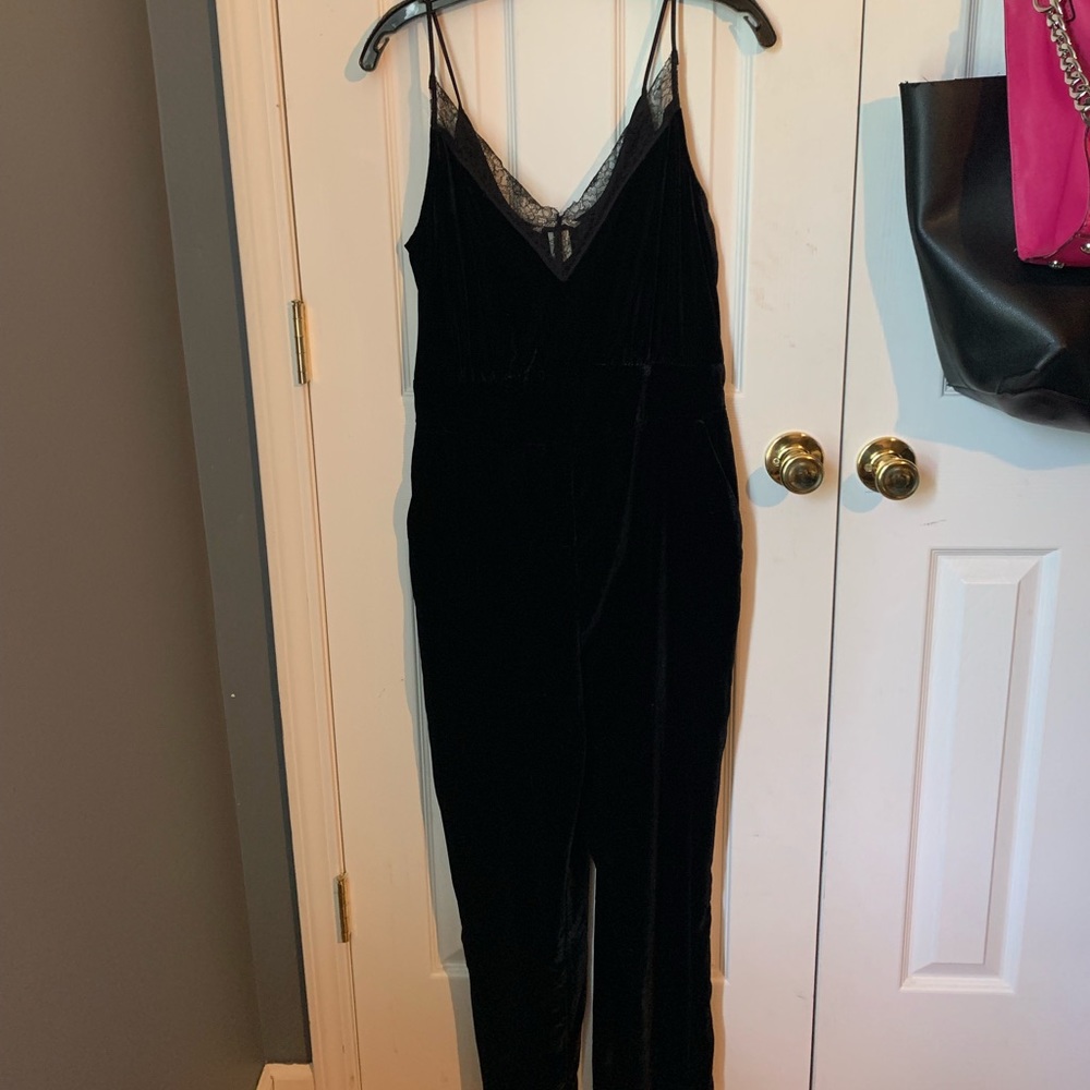 H&M velvet jumpsuit